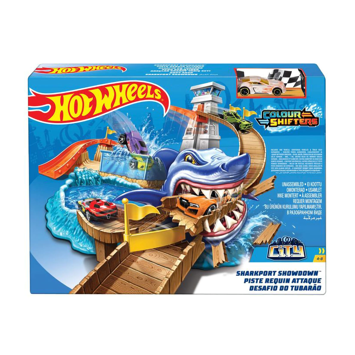 

Ігровий набір Hot Wheels Зміни колір Полювання на акулу, від 4 років, 38.1*30.5*6.4 см (BGK04)