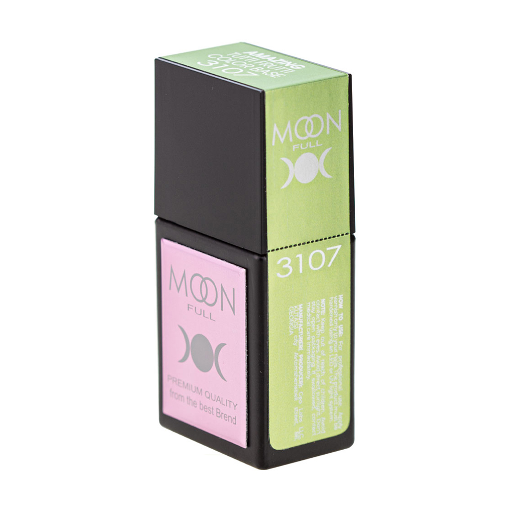 

Уцінка! Кольорова база для гель-лаку Moon Full Amazing Tutti Frutti Color Base 3107 Пастельно жовто-зелена, 12 мл