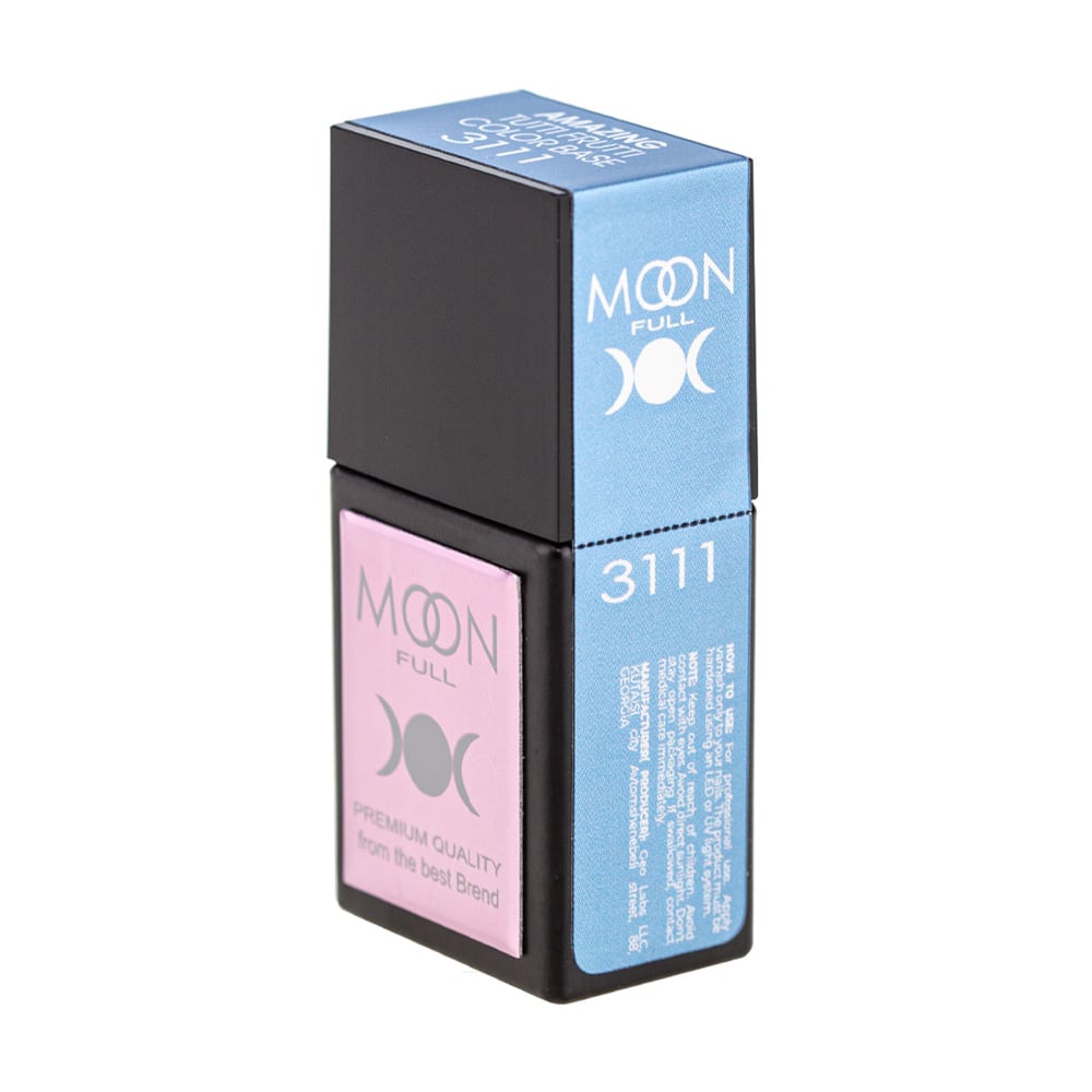 

Уцінка! Кольорова база для гель-лаку Moon Full Amazing Tutti Frutti Color Base 3111 Ніжно-синя, 12 мл