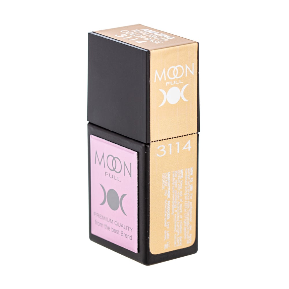 

Уцінка! Кольорова база для гель-лаку Moon Full Amazing Tutti Frutti Color Base 3114 Ніжно-персикова, 12 мл