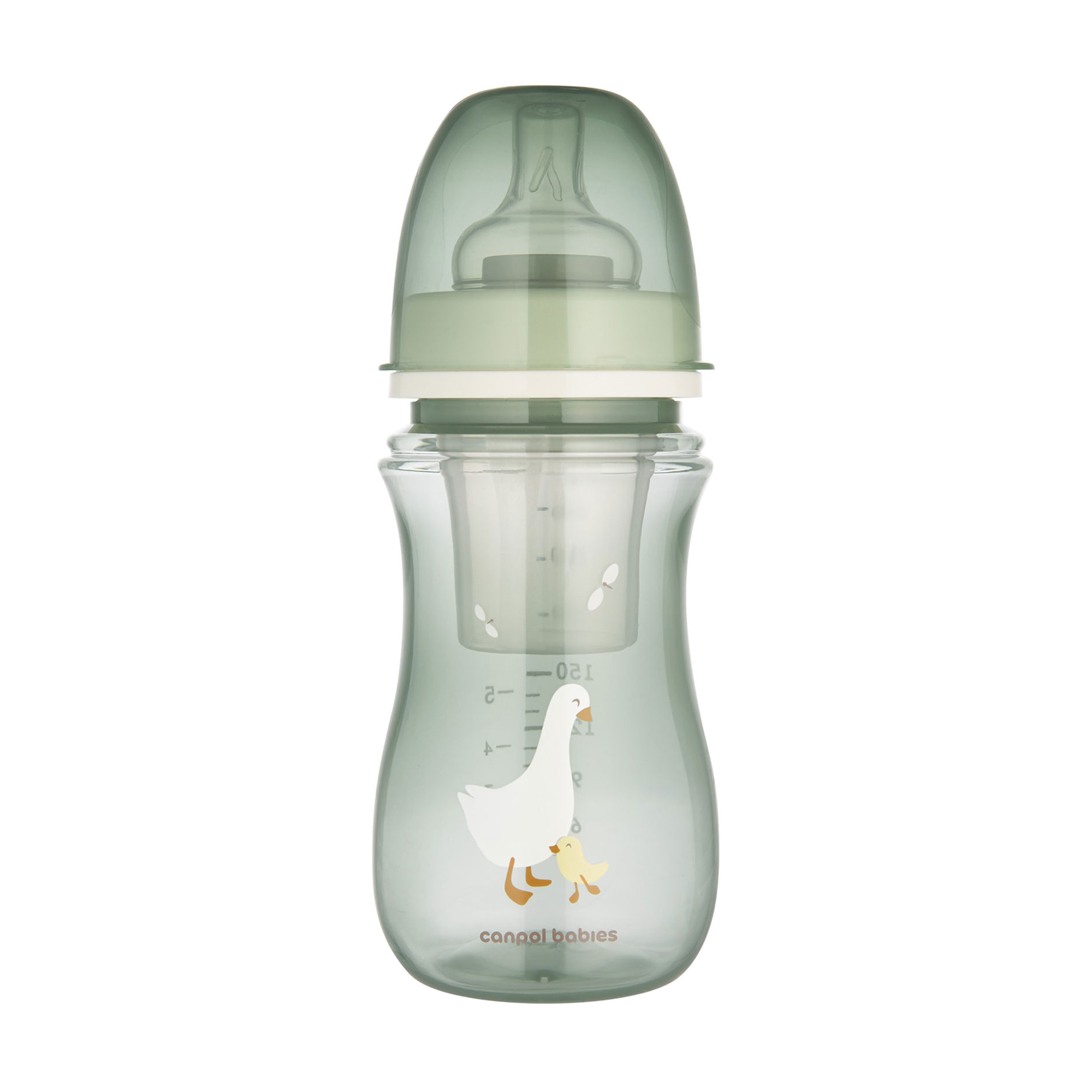 

Пляшечка для годування Canpol Babies Гуси, з широким отвором, антиколікова, від 3 місяців, 240 мл (35/245)