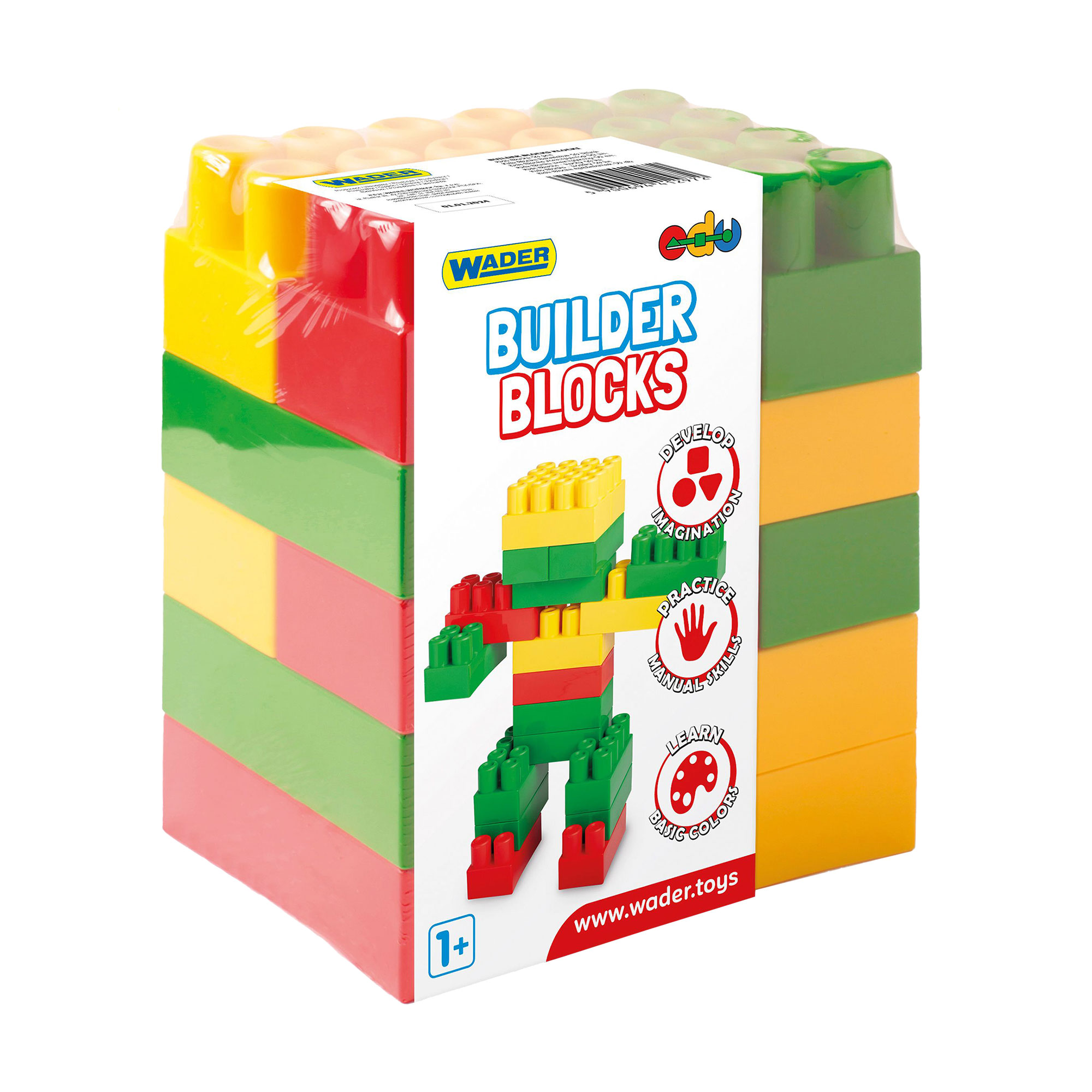 

Дитячий конструктор Wader Builder Blocks від 1 року, 22.5*19*12.5 см, 15 елементів (41584)