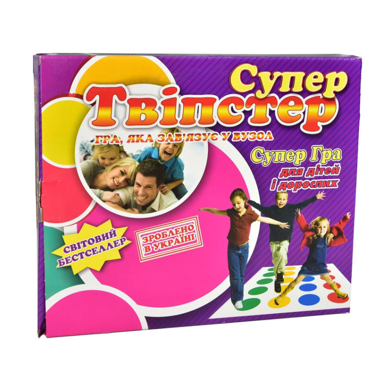 

Розважальна гра Strateg Супер Твіпстер, командна, українською мовою, від 6 років, 33*28*5 см (379)
