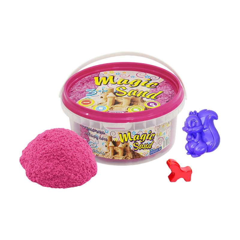 

Дитячий кінетичний пісок Strateg Magic Sand рожевий, від 3 років, 350 г