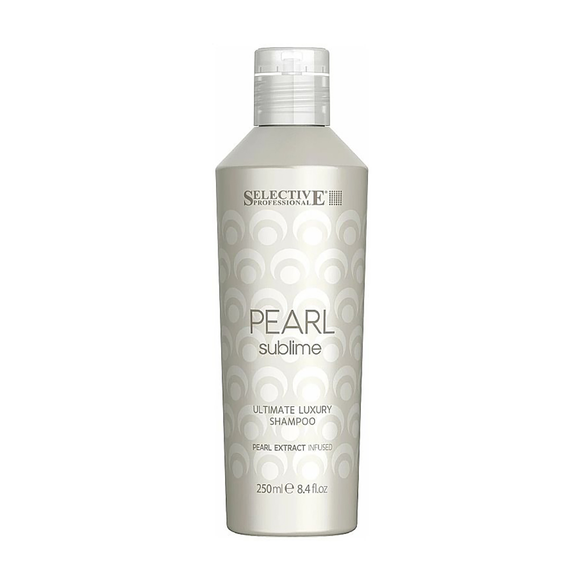 

Уцінка! Шампунь Selective Professional Pearl Sublime Ultimate Luxury Shampoo для надання блиску натуральному та фарбованому волоссю, з екстрактом перлів, 250 мл