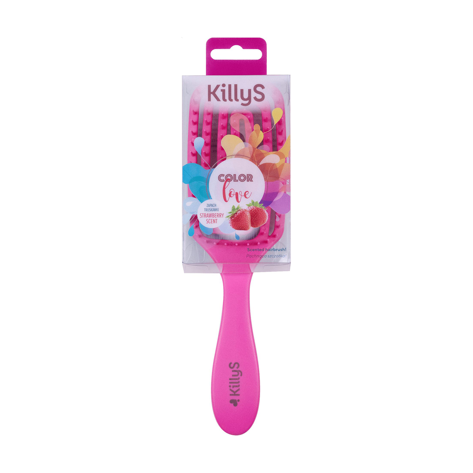 

Щітка для волосся KillyS Color Love продувна, з ароматом полуниці, рожева, 1 шт