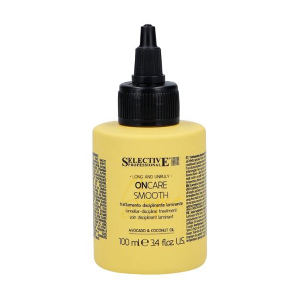 

Уцінка! Супердисциплінувальний флюїд Selective Professional OnCare Smooth Lamellar-Discipline Treatment для ламінування довгого неслухняного волосся, 100 мл