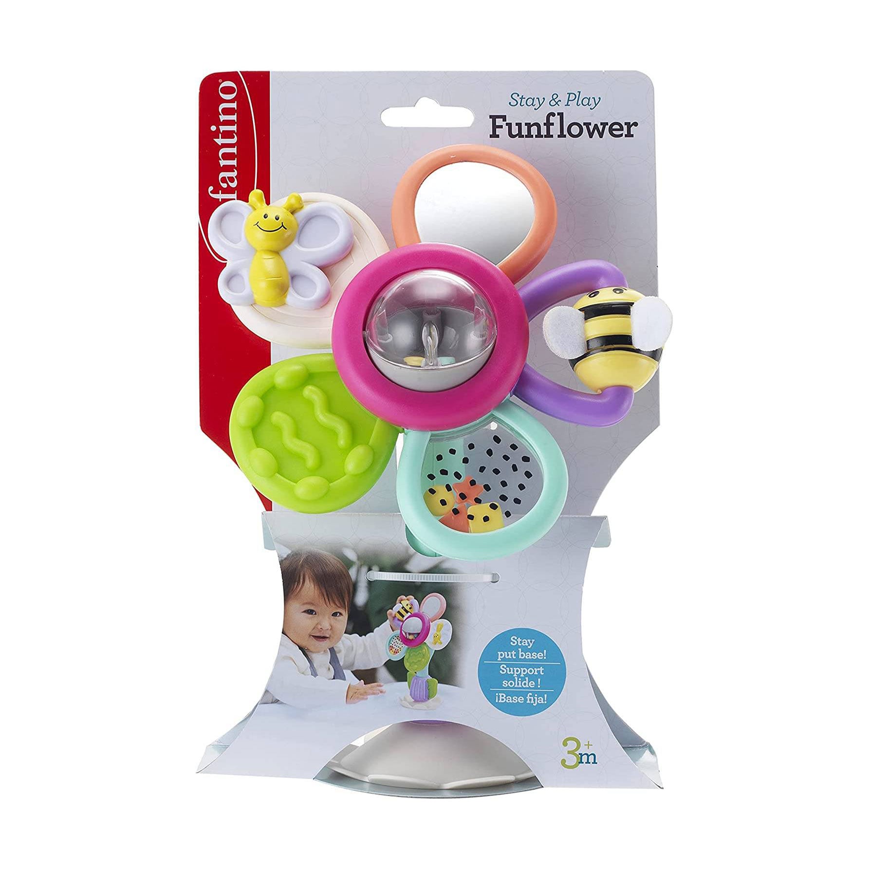 

Розвивальна іграшка Infantino Чарівна квітка, на присосці, 10*9*24 см, від 3 місяців (216571)