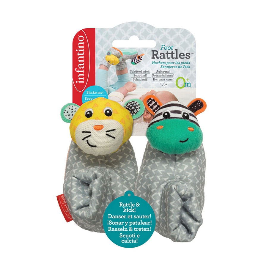 

Шкарпетки брязкальця Infantino Зебра та тигр, 14*6*20 см, від народження (206893I)