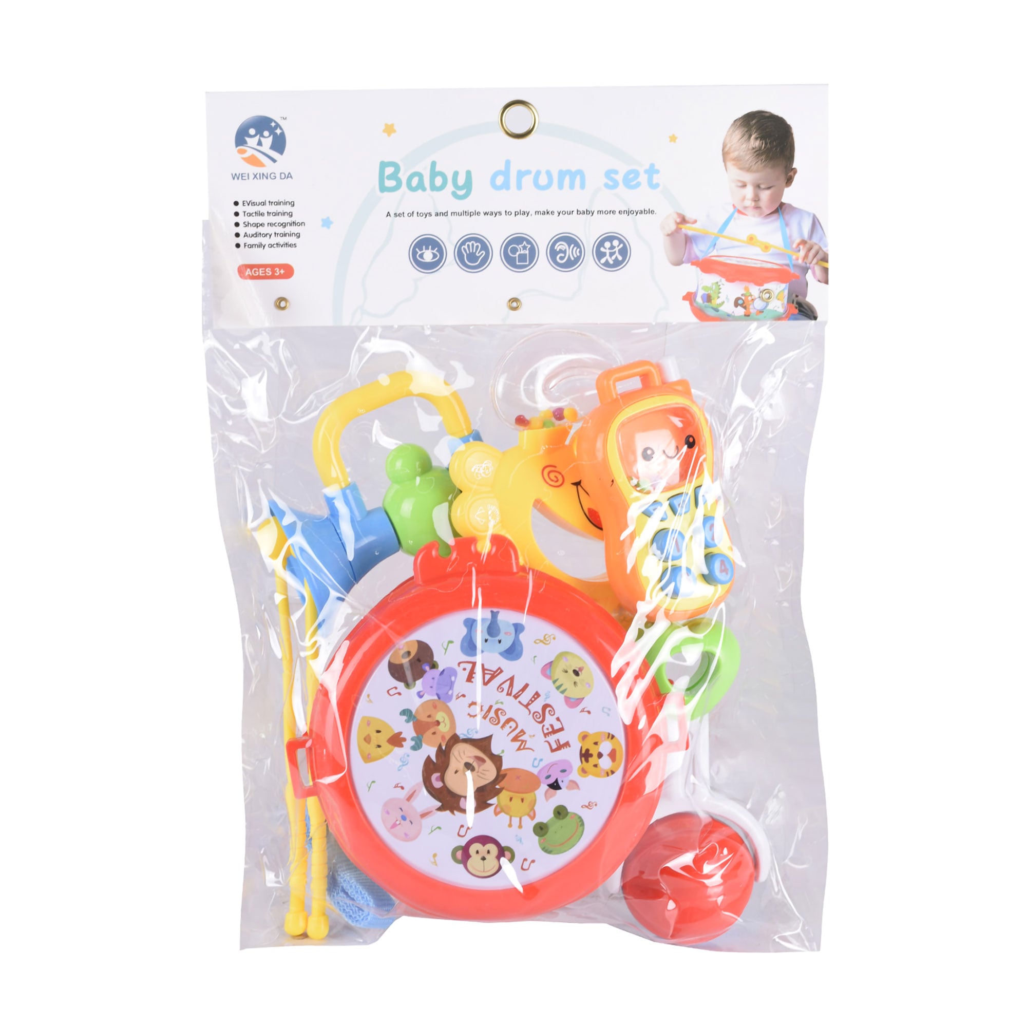 

Іграшка-брязкальце Shantou Jinxing 24*31*10 см, в пакеті, від народження, 5 шт (A994)