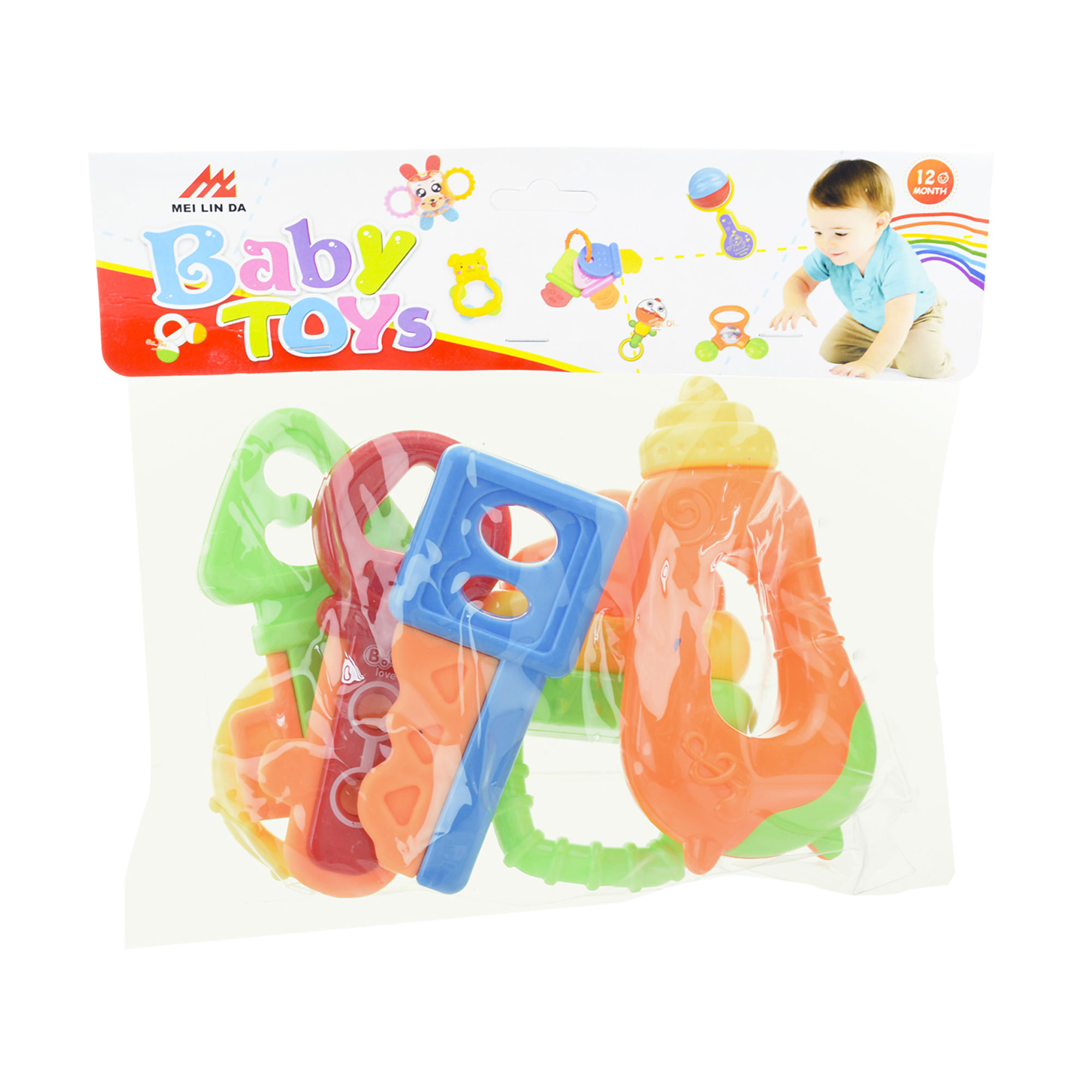 

Іграшка-брязкальце Shantou Jinxing 21.5 см, в пакеті, від 12 місяців, 5 шт (E605-5)