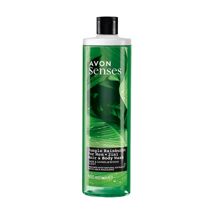 

Шампунь-гель для душу Avon Senses Shower Gel Тропічні джунглі, для чоловіків, 500 мл