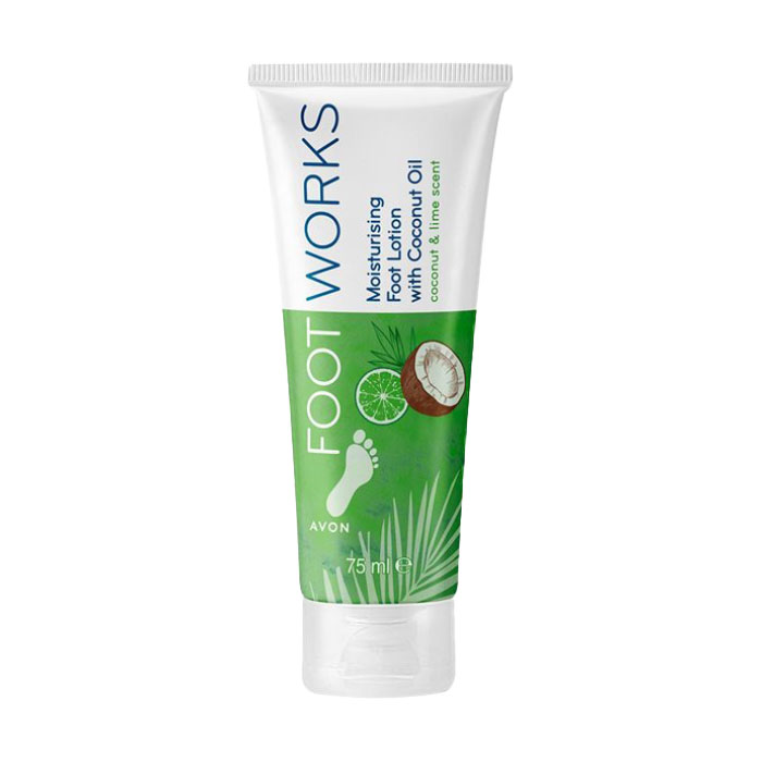 

Зволожувальний лосьйон для нiг Avon Foot Works Moisturising Foot Lotion з кокосовою олiєю, 75 мл