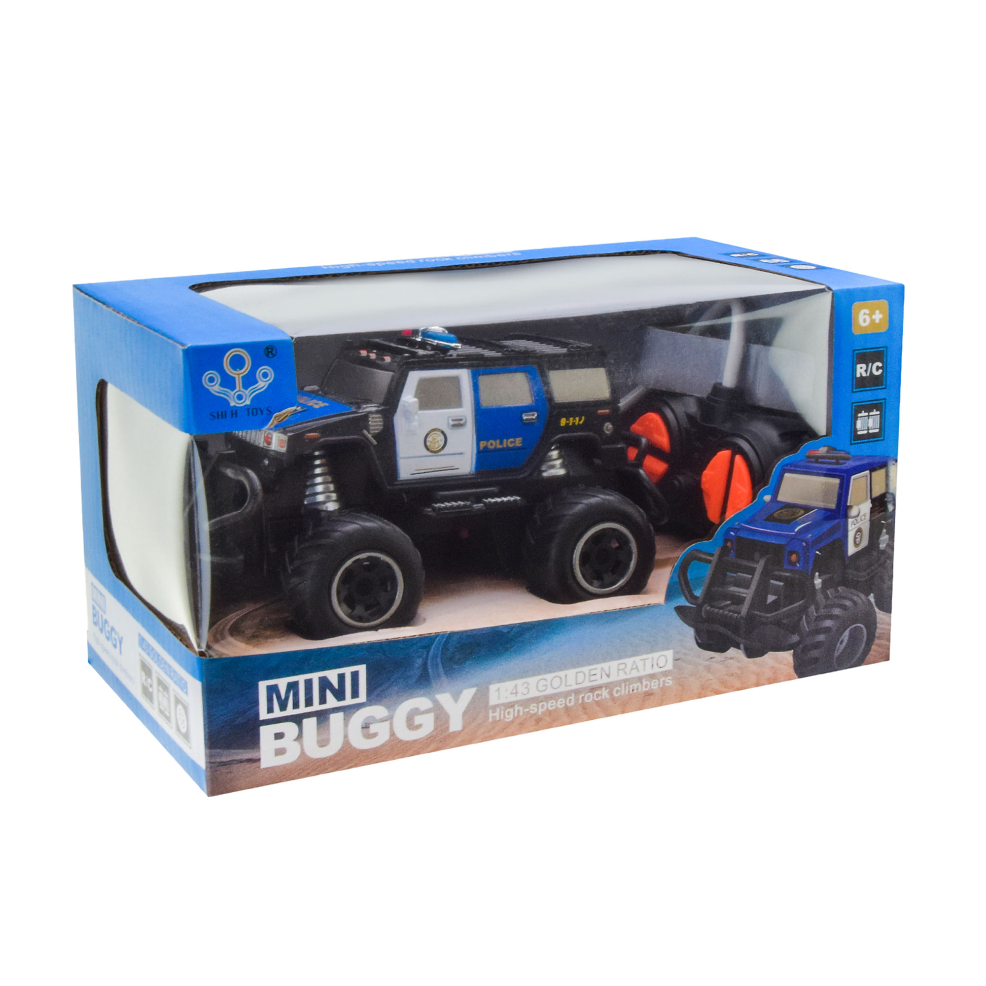 

Машинка на радіокеруванні Shantou Jinxing Mini Buggy на батарейках, у коробці, від 6 років, 20.5*11*10.5 см (860-3G)