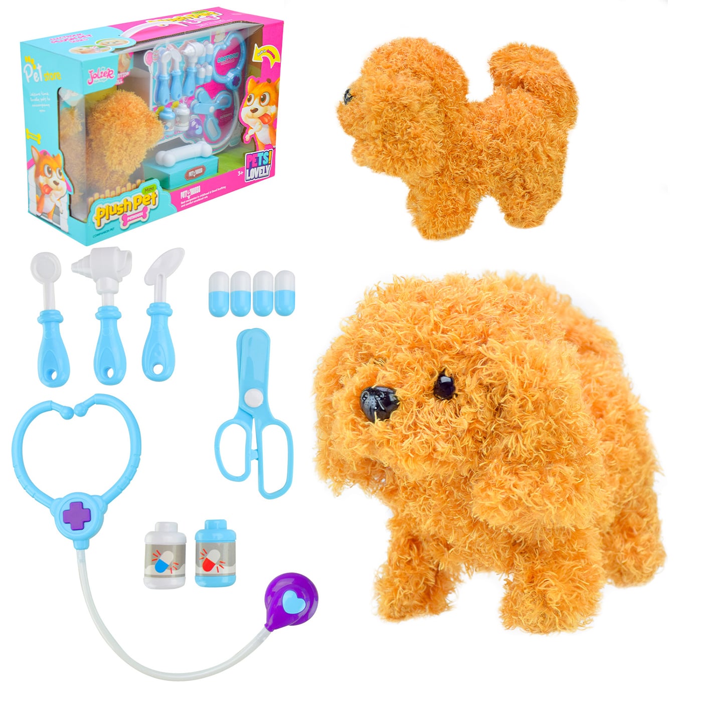 

Ігровий набір Shantou Jinxing Собачка з аксесуарами, у коробці, від 3 років, 39*26*14 см, 13 елементів (MC-1032)