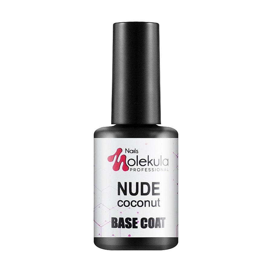 

Камуфлювальна база для гель-лаку Nails Molekula Professional Nude Base Coat, Coconut, 12 мл