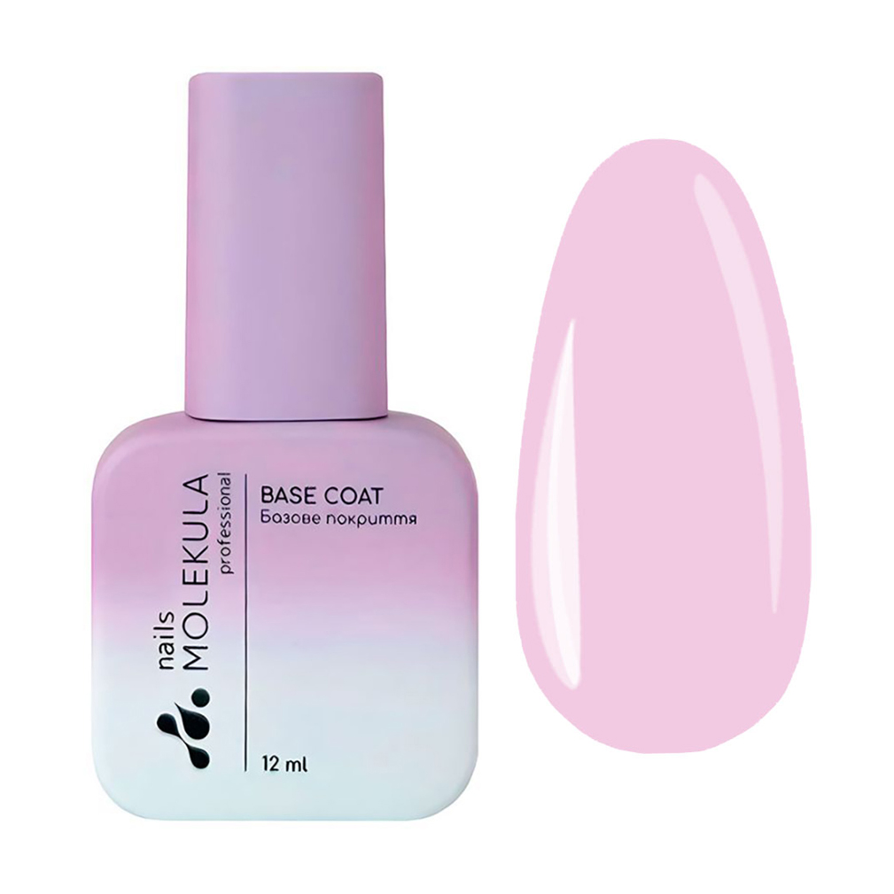 

Камуфлювальна база для гель-лаку Nails Molekula Professional Nude Base Coat, Hued, 12 мл