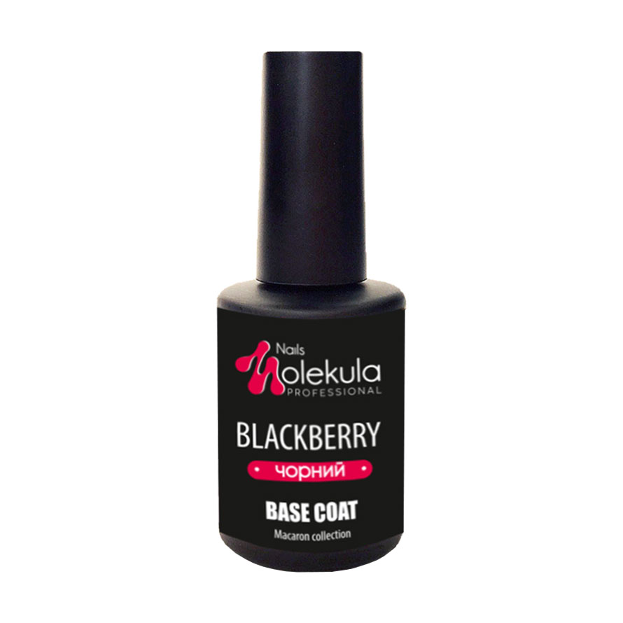 

Кольорове базове покриття для гель-лаку Nails Molekula Professional Macaron Collection Base Coat, Blackberry, 12 мл