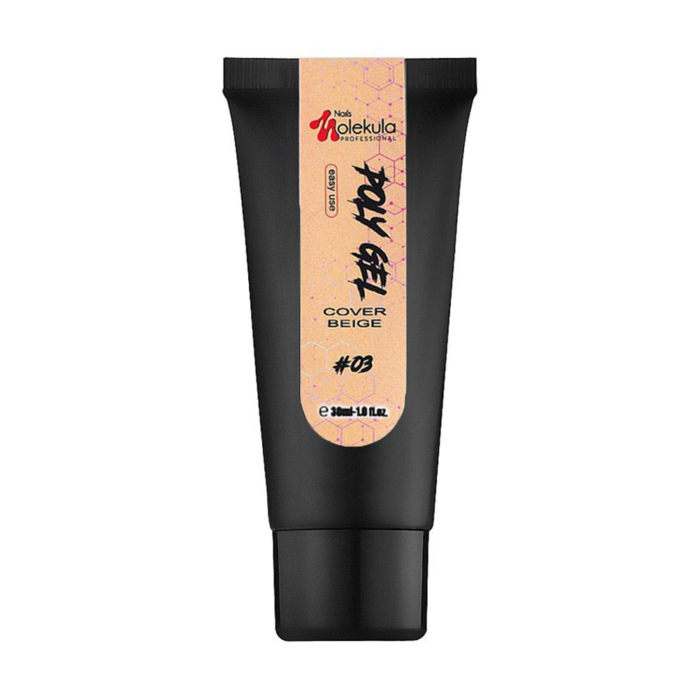 

Полігель для нігтів Nails Molekula Professional Poly Gel 03 Cover Beige, 30 мл