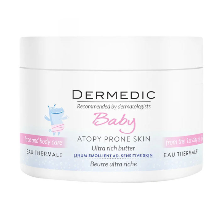 

Дитяче масло для хронічно сухої та атопічної шкіри обличчя та тіла Dermedic Emolient Linum Baby Ultra Rich Butter, 225 мл