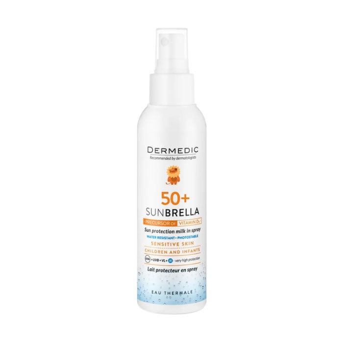 

Дитячий сонцезахисний спрей для обличчя та тіла Dermedic Sunbrella Baby Spray SPF 50+, 150 мл