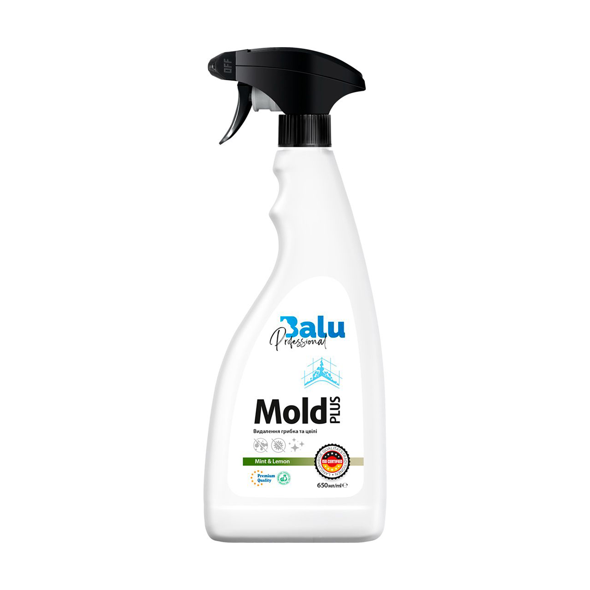 

Уцінка! Засіб для видалення грибка та цвілі BALU Professional Mold Plus Mint & Lemon, 650 мл