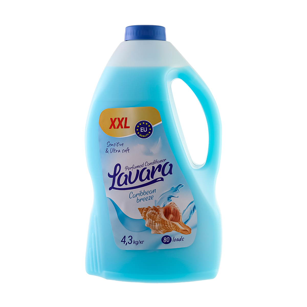 

Уцінка! Кондиціонер-ополіскувач для білизни Lavara Caribbean Breeze, 80 циклів прання, 4.3 кг