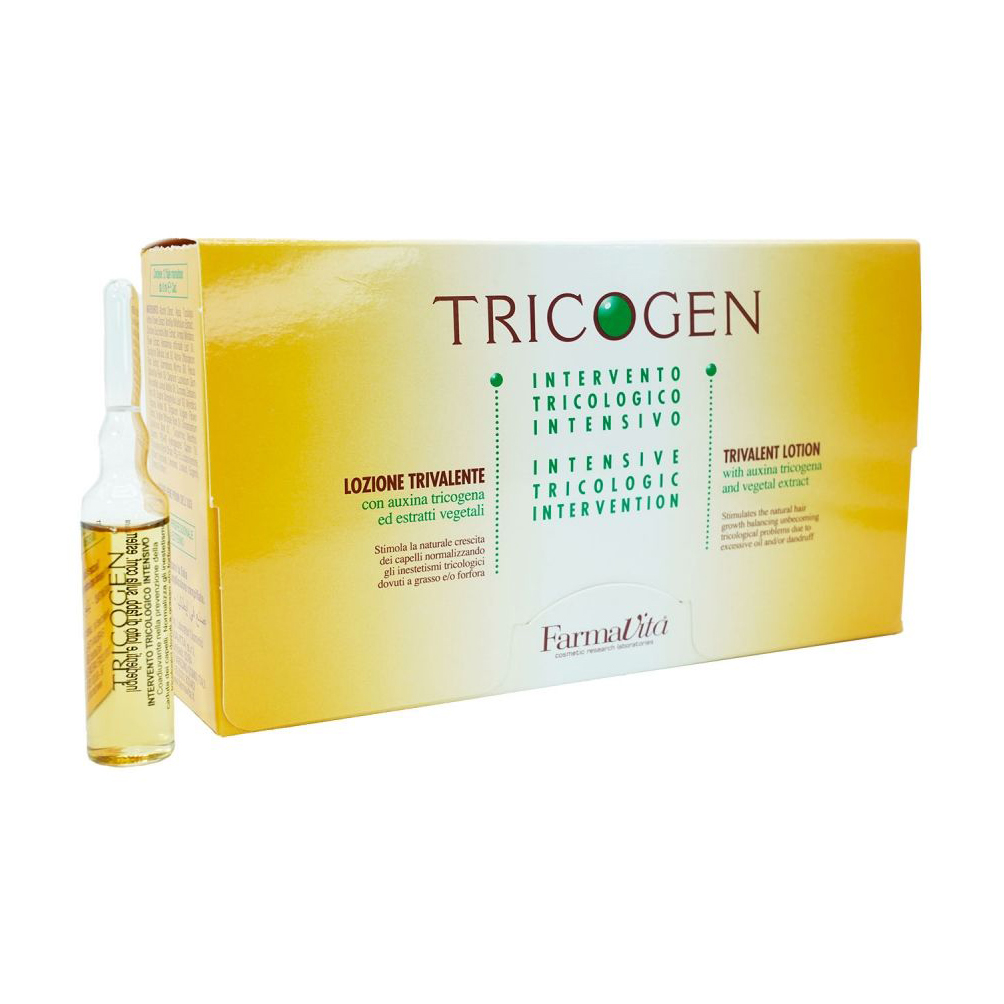 

Лосьйон FarmaVita Tricogen Trivalent Lotion в ампулах, проти лупи та випадіння волосся, 12*8 мл