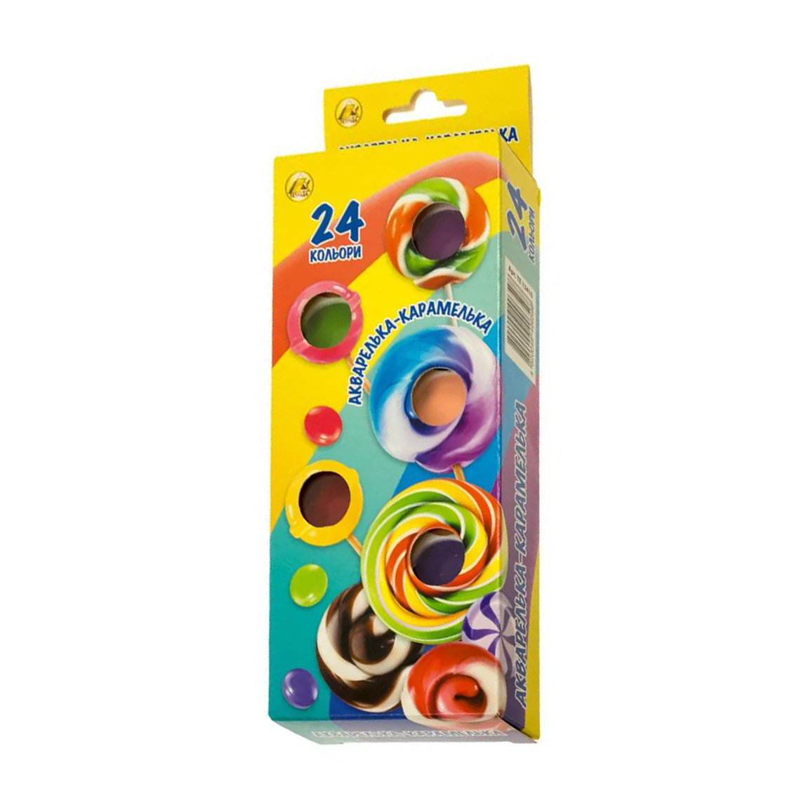 

Акварель для малювання Тетрада Акварелька-карамелька, медова, 24 кольори