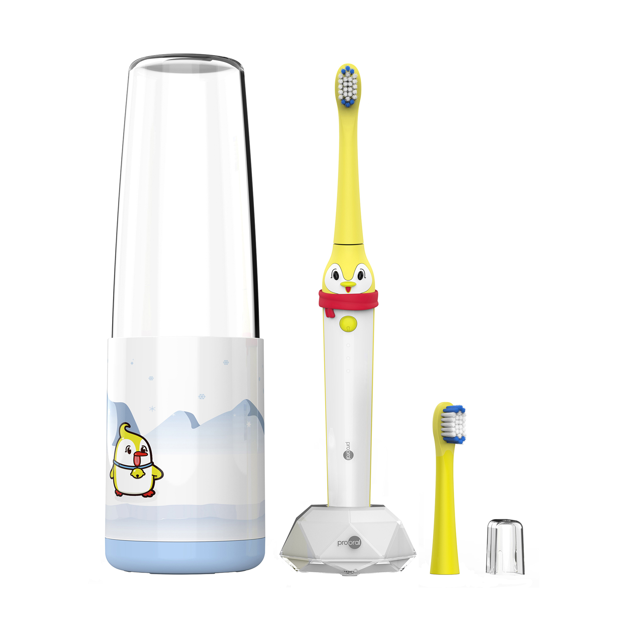 

Дитяча професійна звукова зубна щітка Prooral T2113 Пінгві, 1 шт