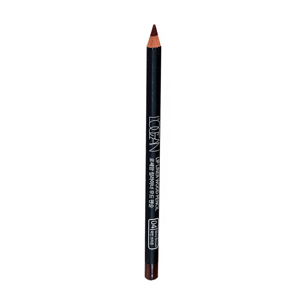 

Уцінка! Олівець для губ L'OCEAN Lip Liner Wood Pencil 04 Wine Brown, 1.2 г