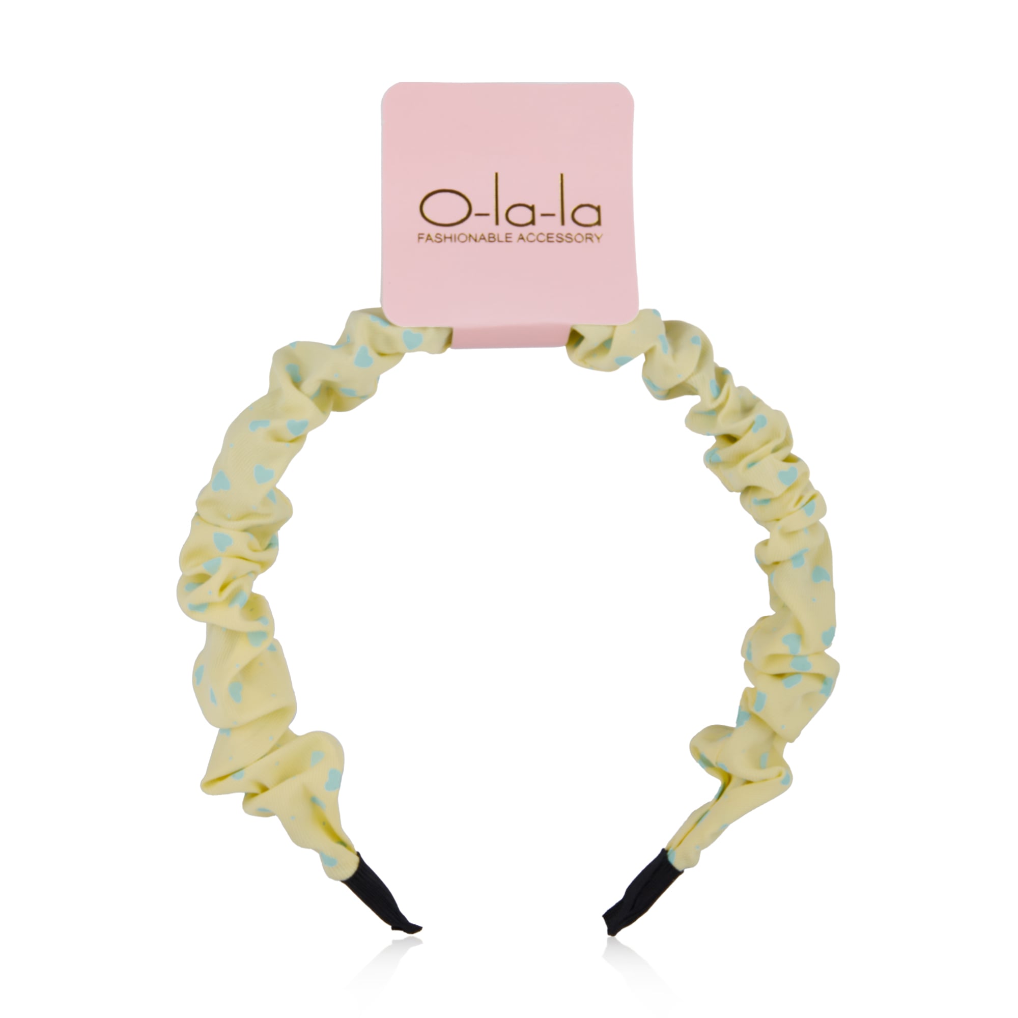 

Дитячий обруч для волосся O-la-la жовтий з зеленими серцями, 1 шт (22C323-1)