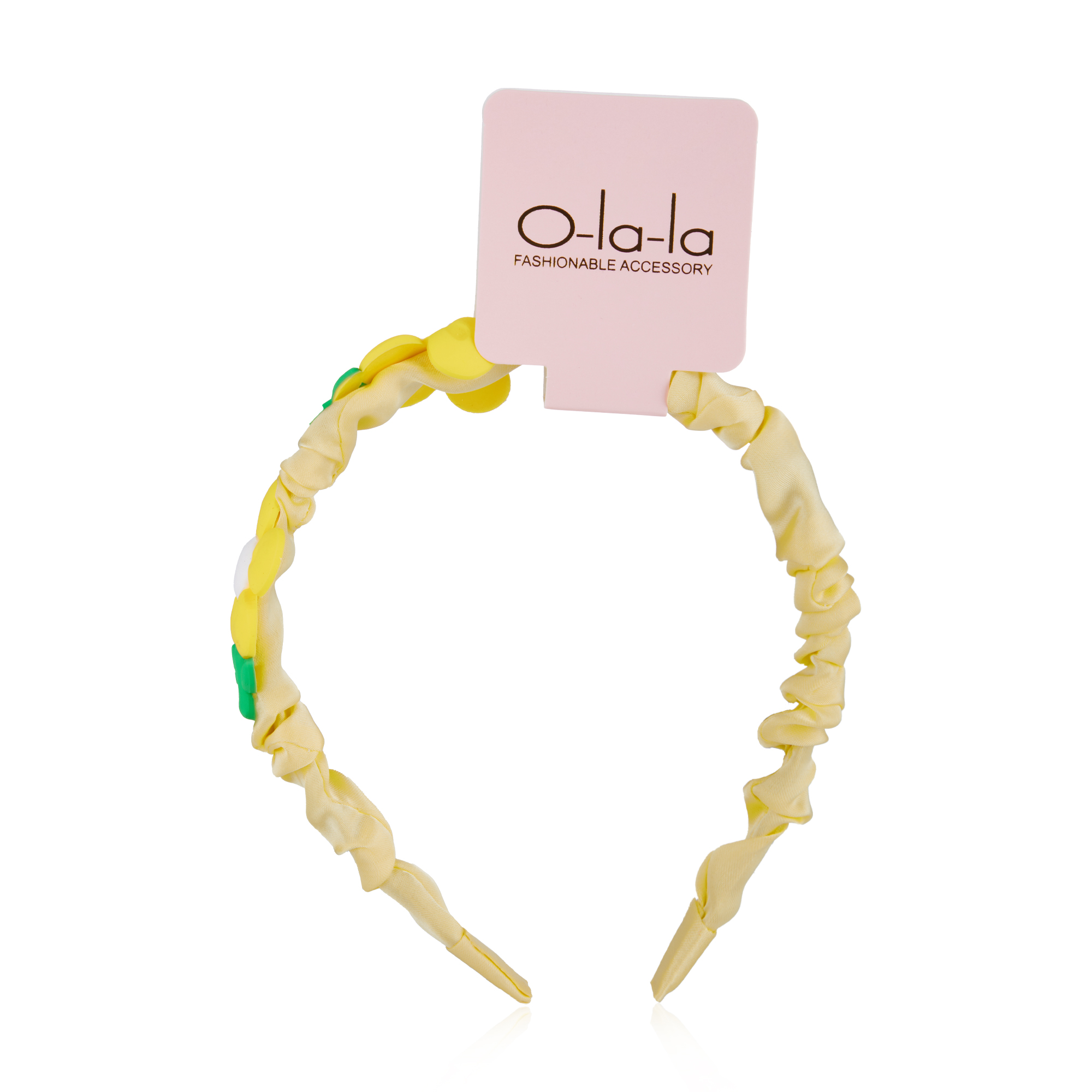 

Дитячий обруч для волосся O-la-la жовтий, 1 шт (24SP-002)