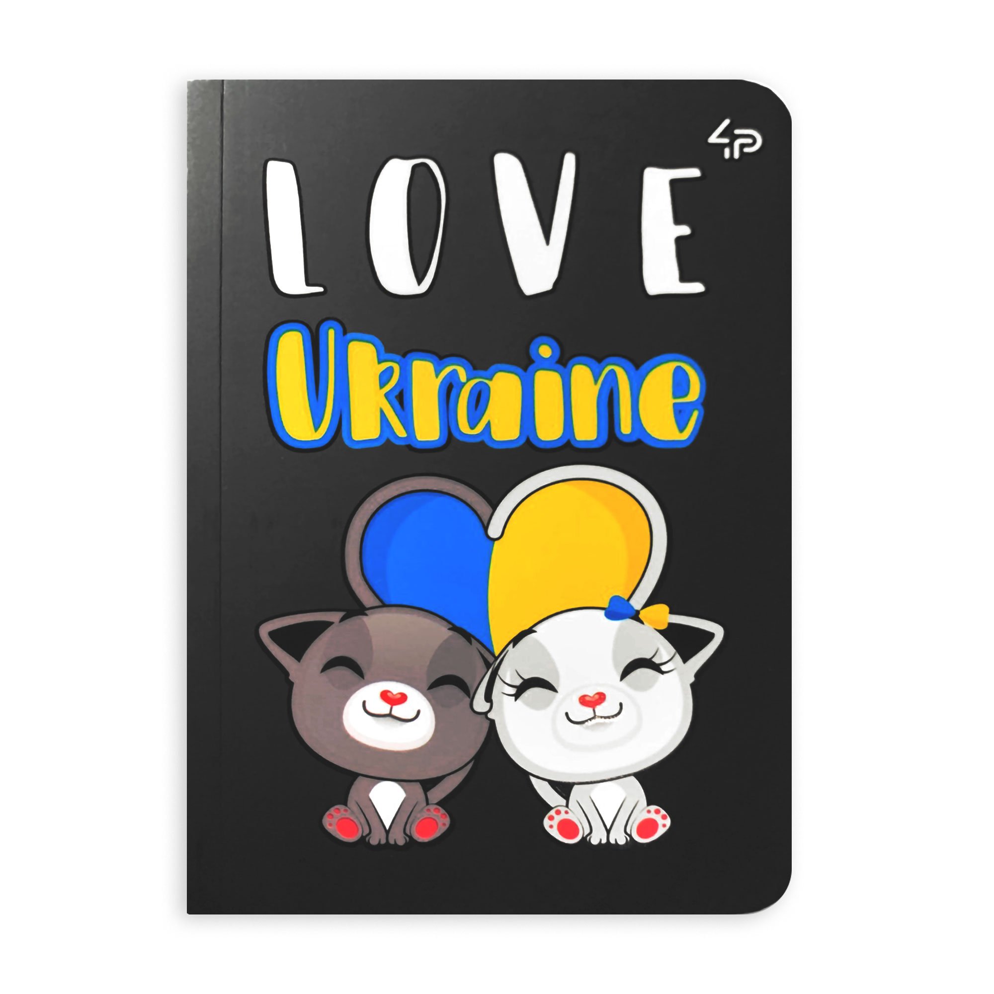 

Блокнот 4Profi Патріотичні коти Люблю Україну, A5 клітинка, 40 аркушів, 14.8*21 см (905621)