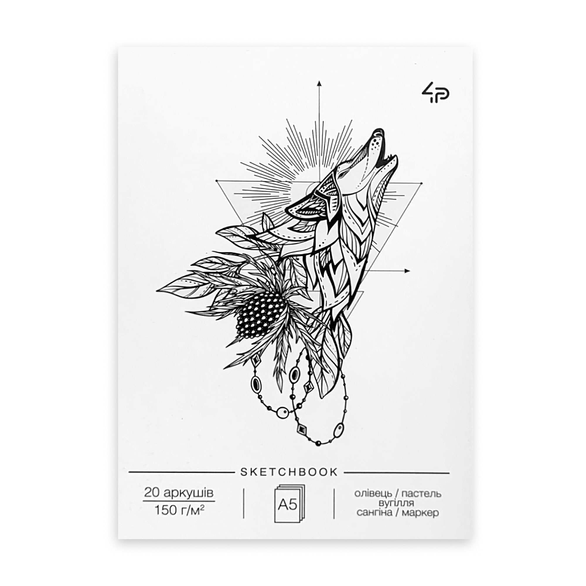 

Блокнот 4Profi Tattoo Sketchbook One A5, 20 аркушів, 14.8*21 см (98300)