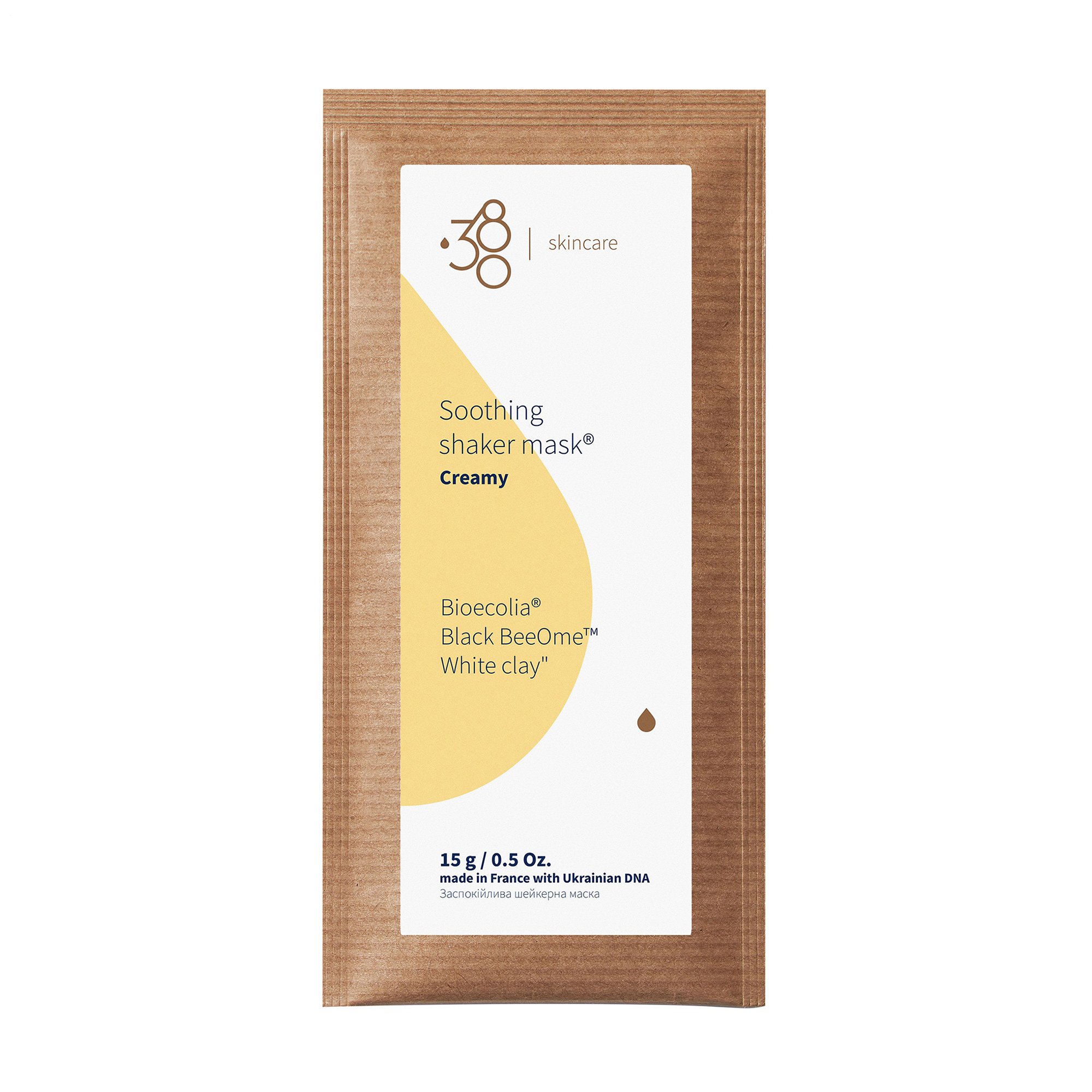 

Уцінка! Заспокійлива шейкерна маска для обличчя 380 Skincare Soothing Shaker Mask, 15 г