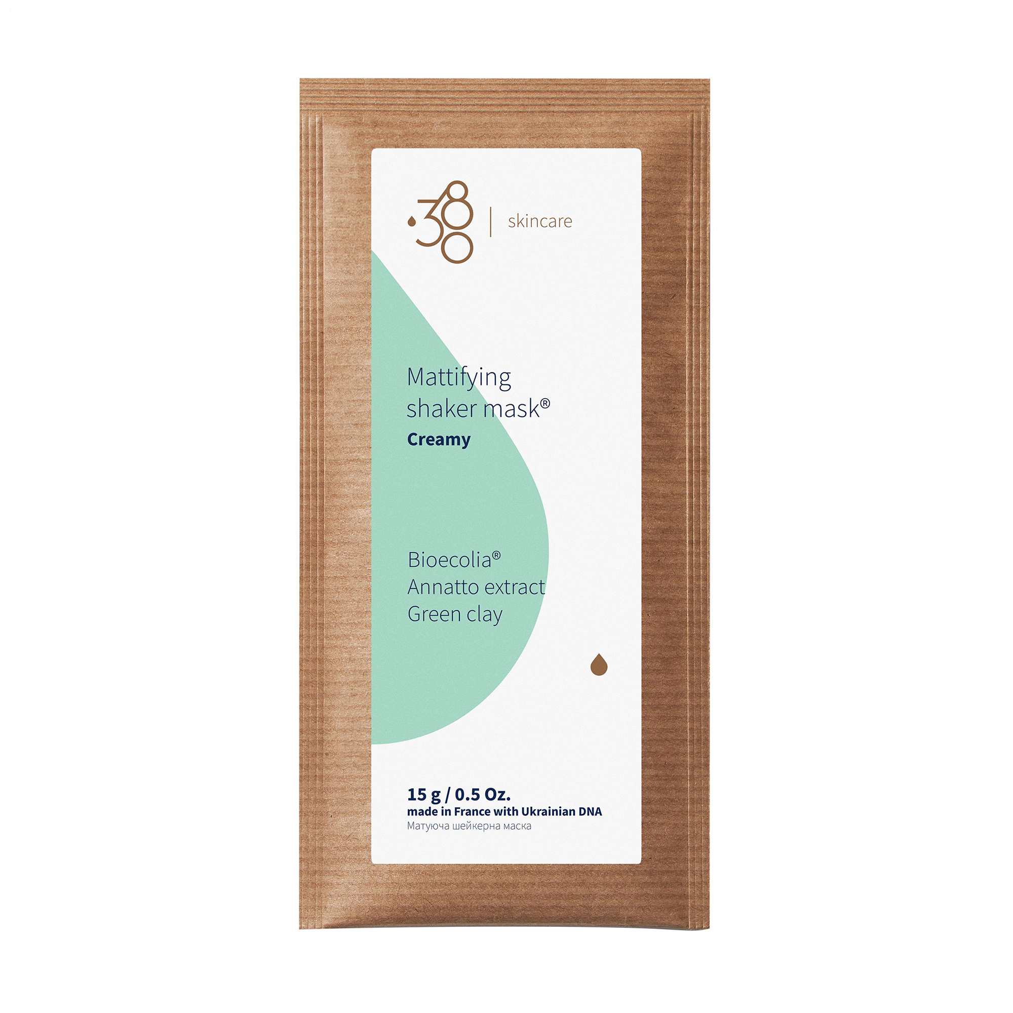 

Уцінка! Матувальна шейкерна маска для обличчя 380 Skincare Mattifying Shaker Mask, 15 г