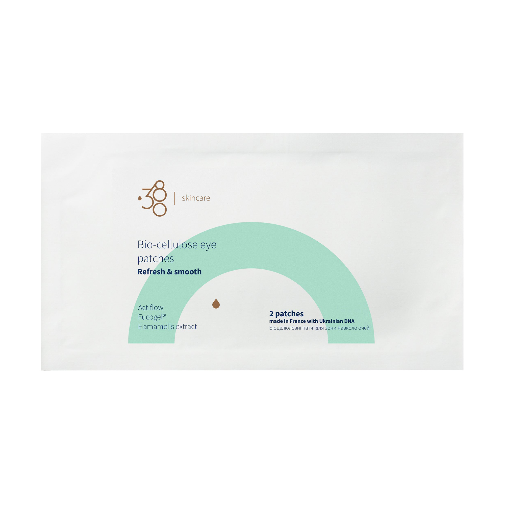 

Біоцелюлозні патчі для шкіри навколо очей 380 Skincare Refresh & Smooth Bio-Cellulose Eye Patches, 2 шт