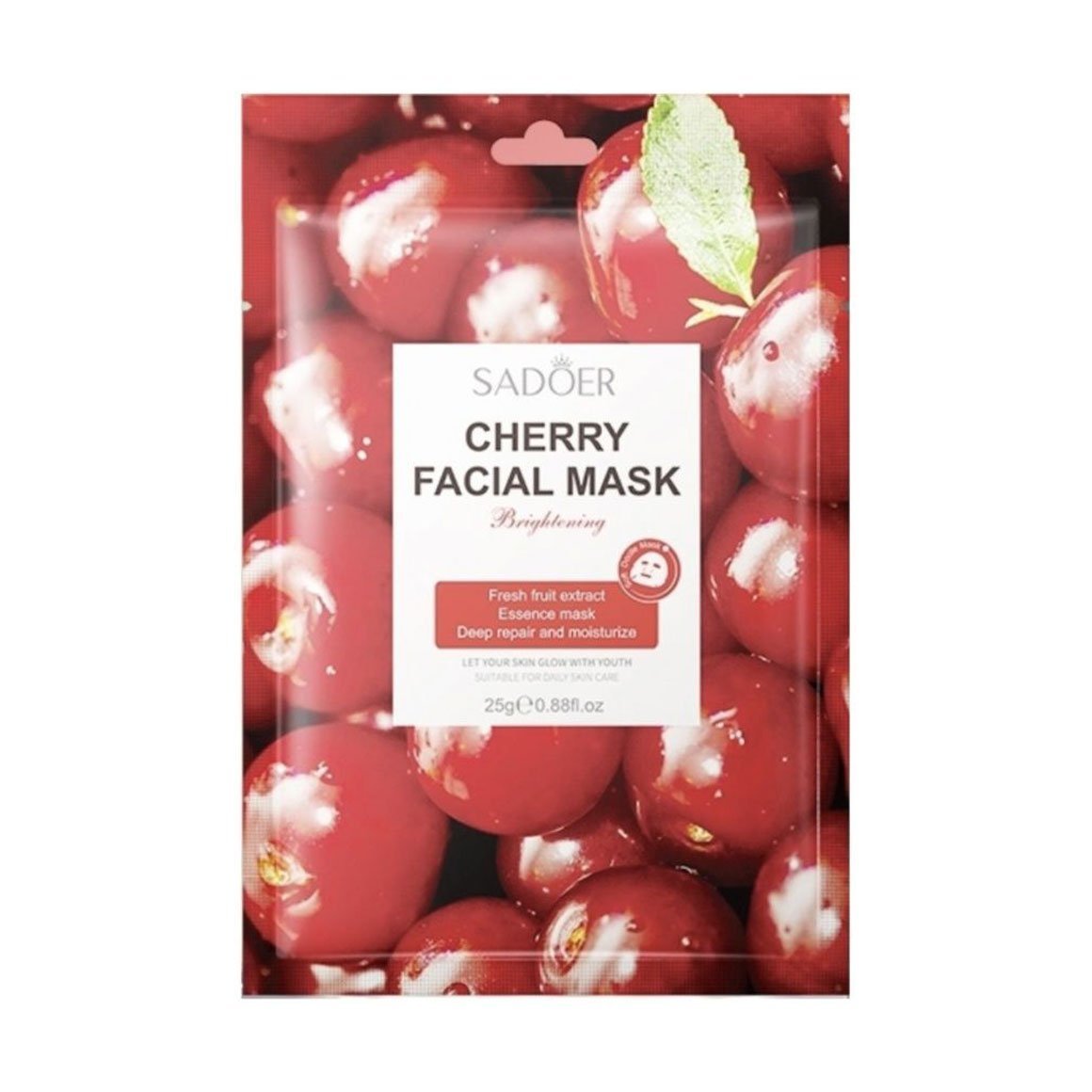 

Тканинна маска для обличчя Sadoer Cherry Facial Mask, 25 г