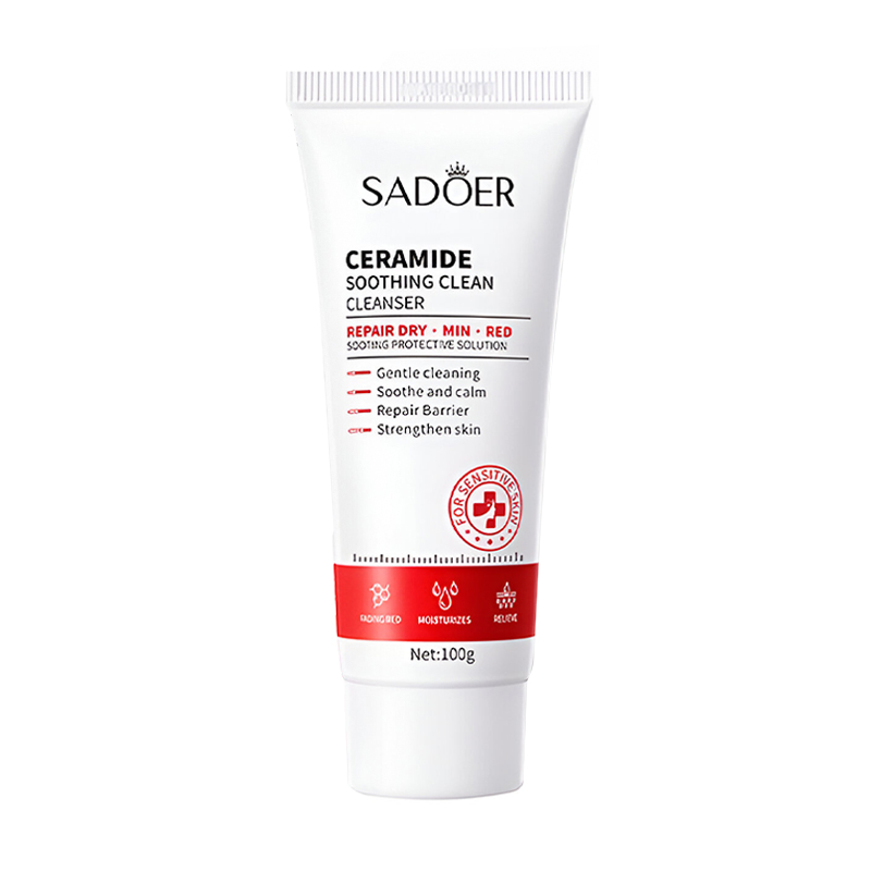 

Пінка для вмивання чутливої шкіри обличчя Sadoer Ceramide Soothing Clean з церамідами, 100 мл