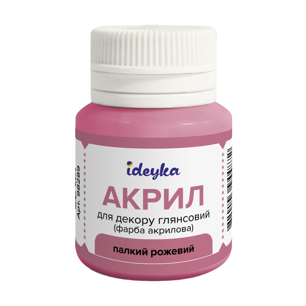 

Акрил для декору глянсовий Ideyka Палкий рожевий, 20 мл