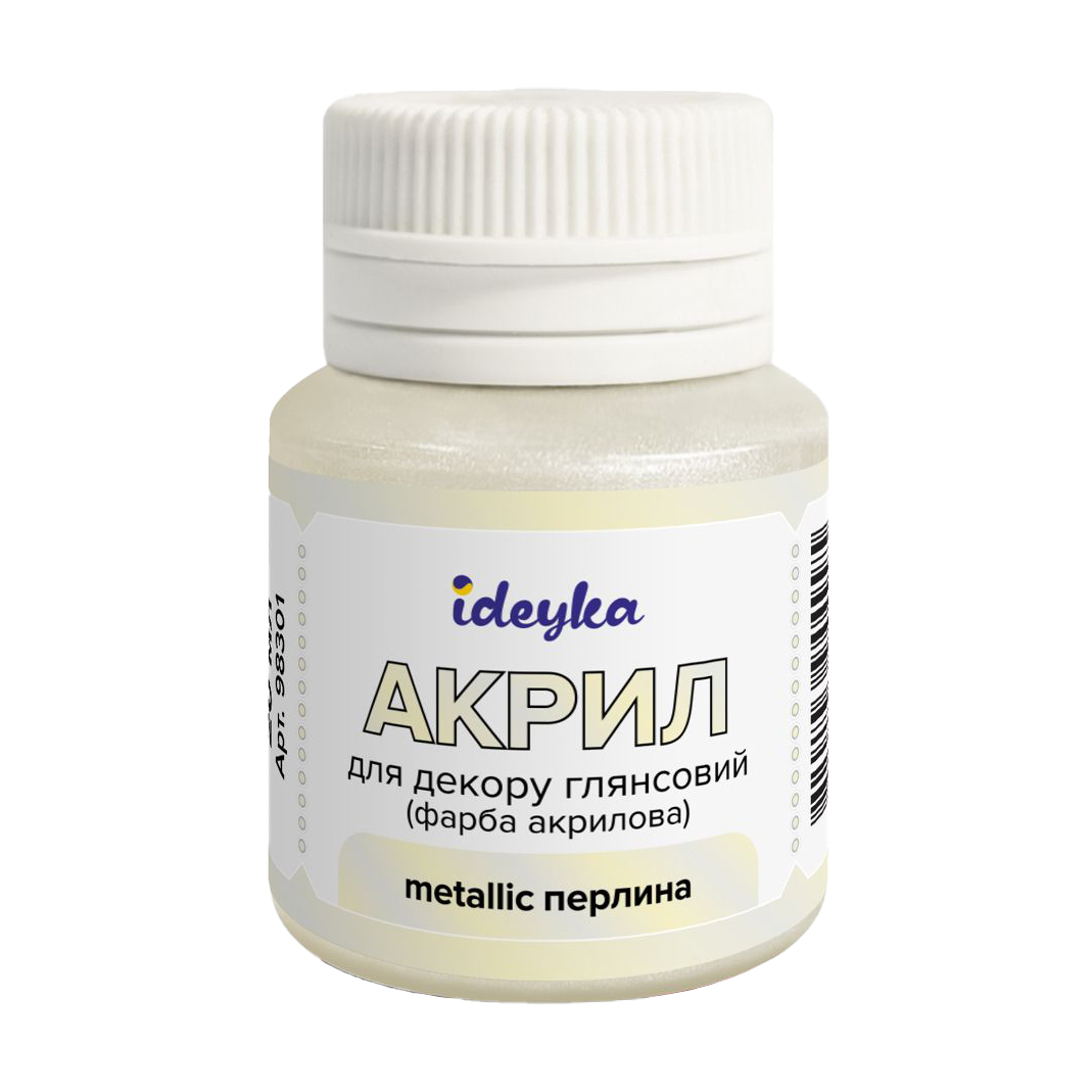 

Акрил для декору глянсовий Ideyka Metalliс Перлина, 20 мл
