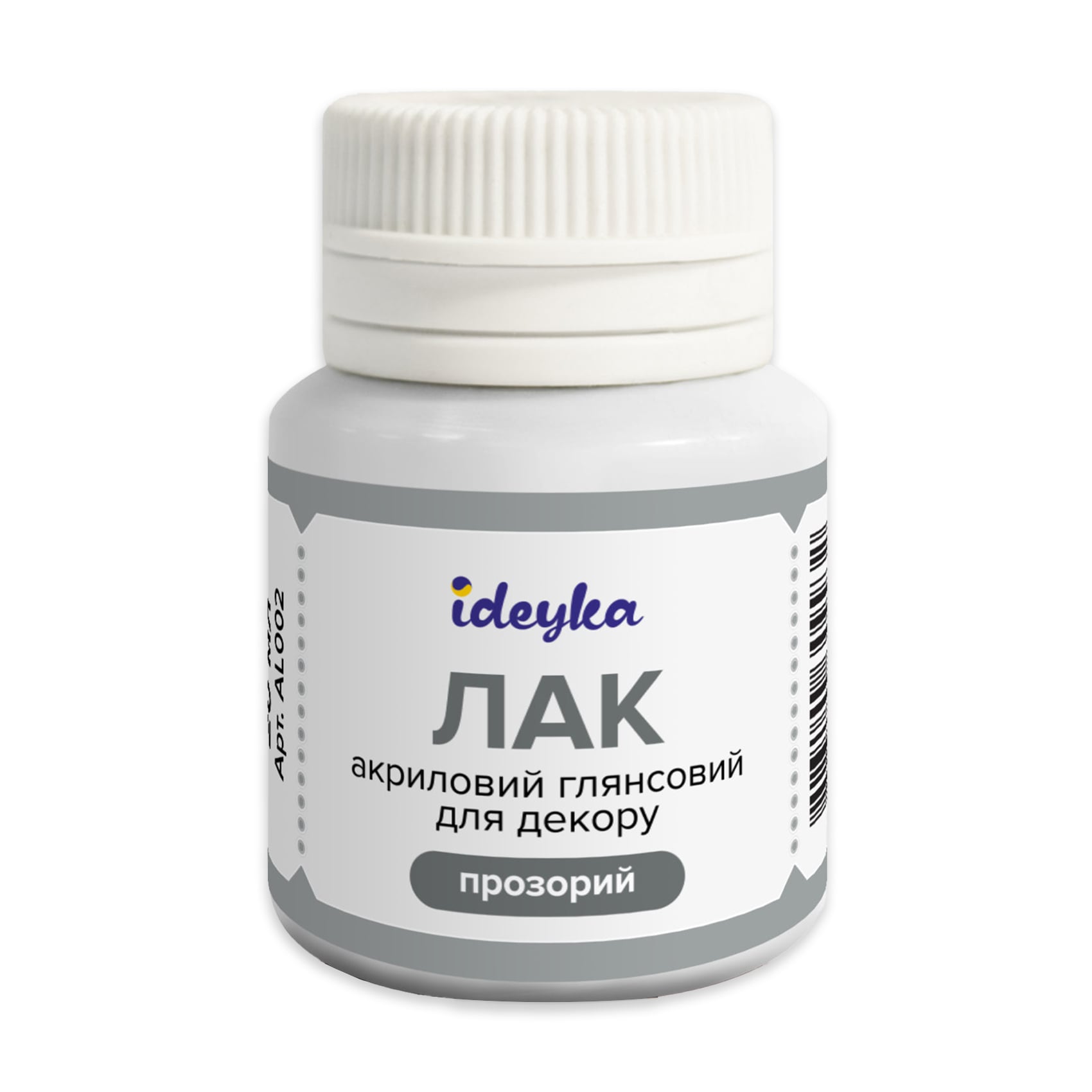 

Лак акриловий глянсовий для декору Ideyka Прозорий, 20 мл