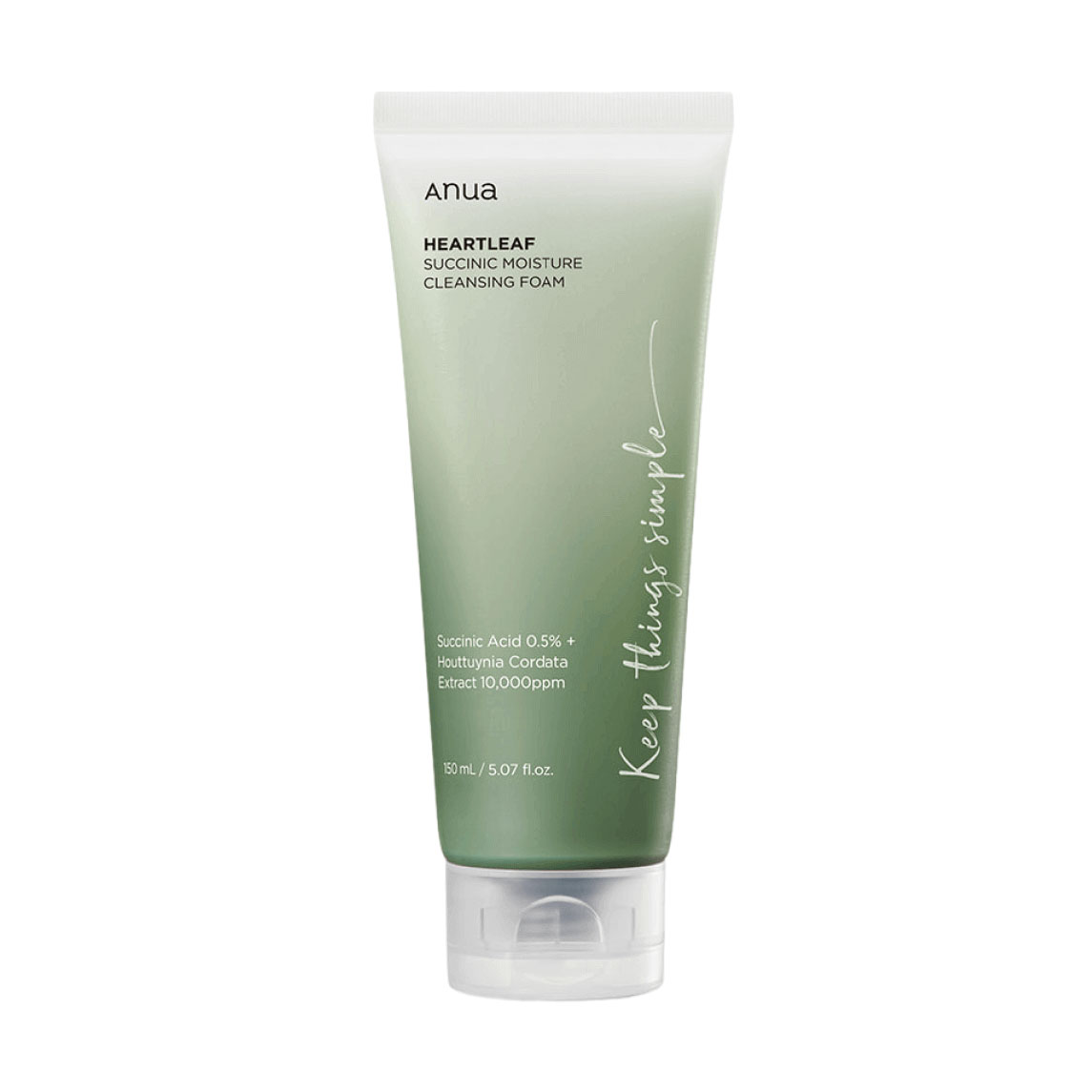 

Уцінка! Пінка для вмивання Anua Heartleaf Succinic Moisture Cleansing Foam, 150 мл