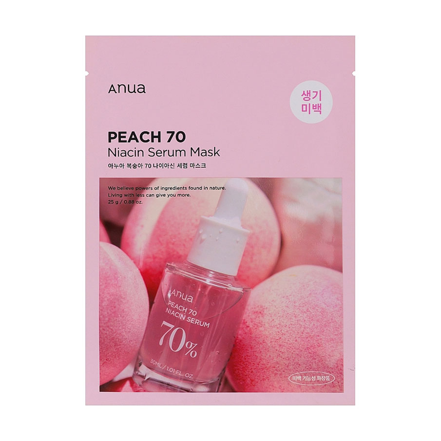

Тканинна маска для обличчя Anua Peach 70 Niacin Serum Mask, 25 г