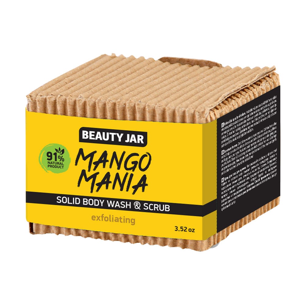 

Уцінка! Твердий скраб та засіб для миття тіла Beauty Jar Манго манія, 100 г