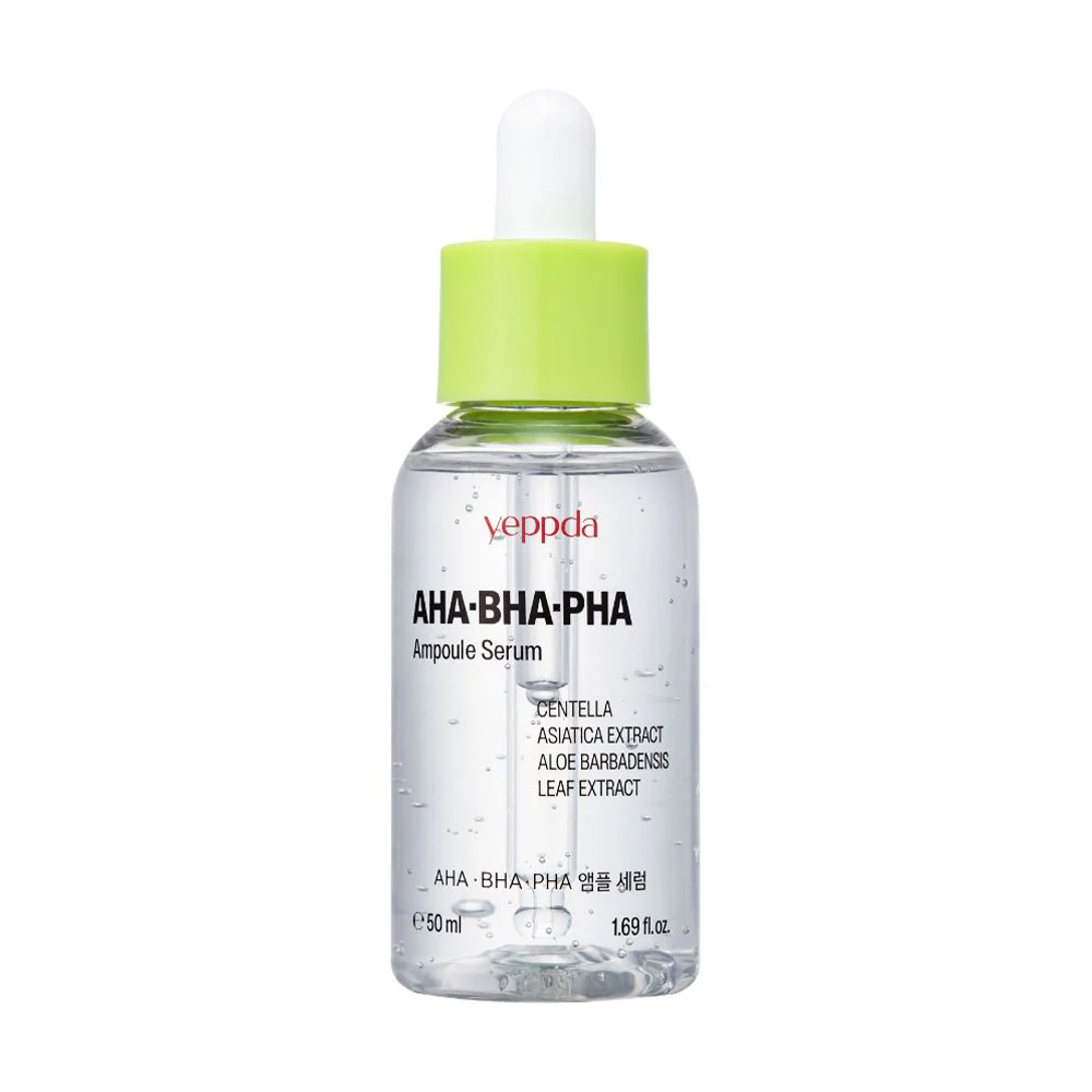 

Заспокійлива ампульна сироватка для обличчя yeppda AHA+ BHA+ PHA Ampoule Serum, 50 мл