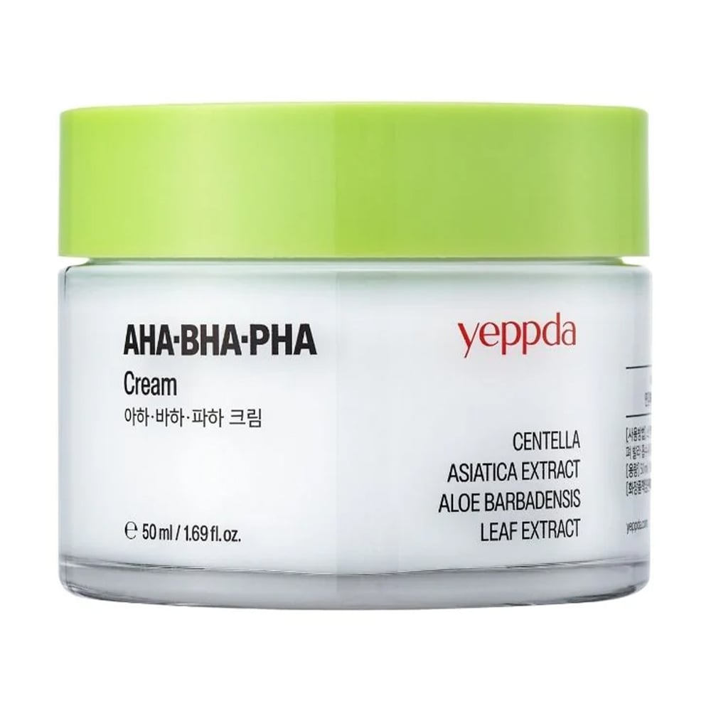

Заспокійливий крем для обличчя yeppda AHA+ BHA+ PHA Cream, 50 мл