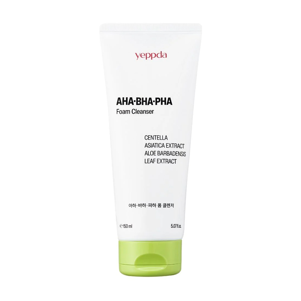 

Заспокійлива пінка для вмивання yeppda AHA+ BHA+ PHA Foam Cleanser, 150 мл