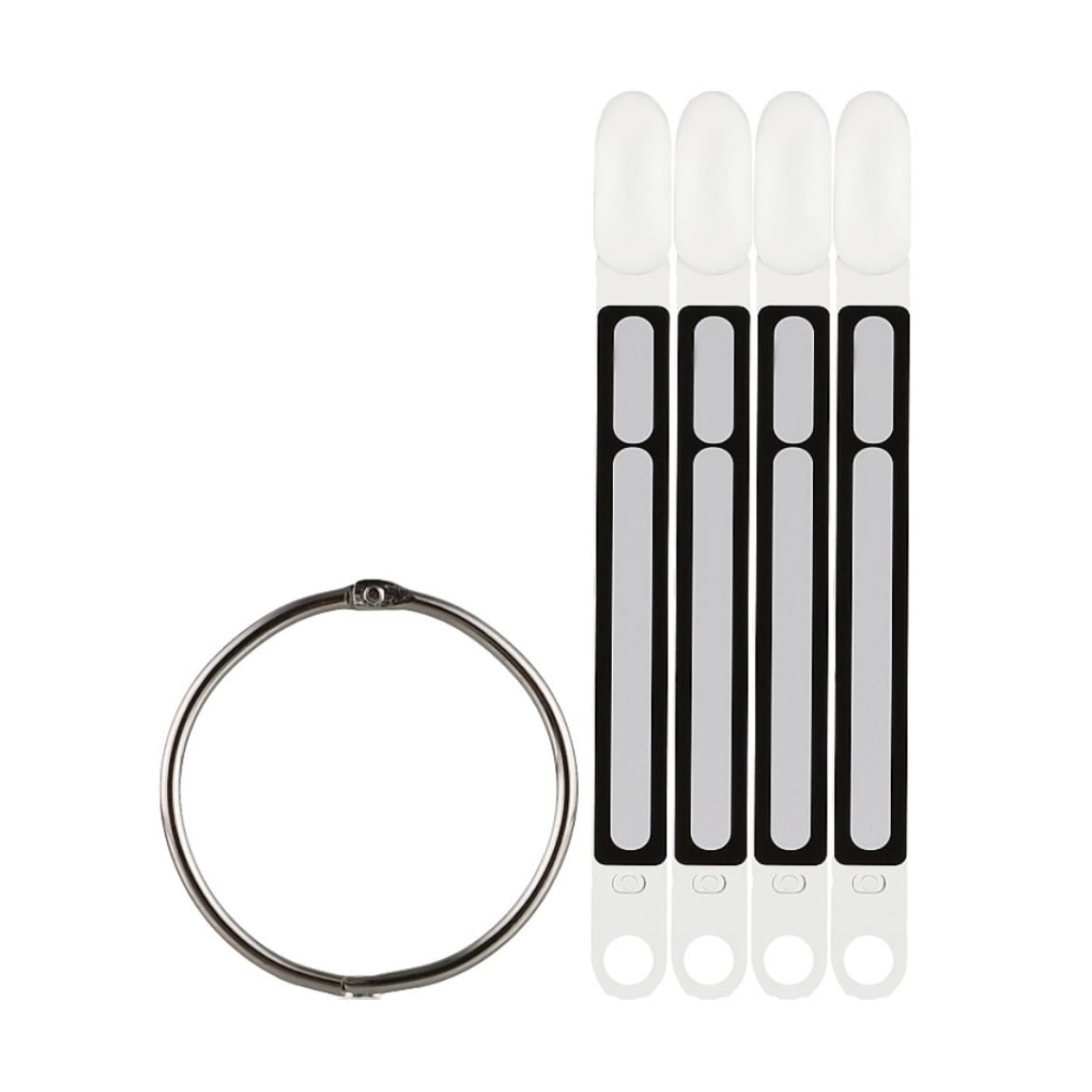 

Типси для гель-лаку Sticker Tips вініл, прозорi, мигдаль, з чорними наклейками, 50 шт